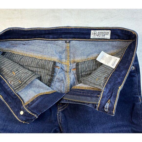 AVIATOR USA Mens Jeans The Concorde Travel Dark Wash Slim Fit 31 Hidden pockets - Picture 7 of 16